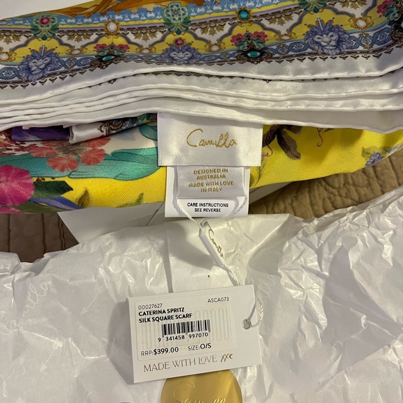 Camilla Catarina Spritz Silk Square Scarf - Picture 10 of 10